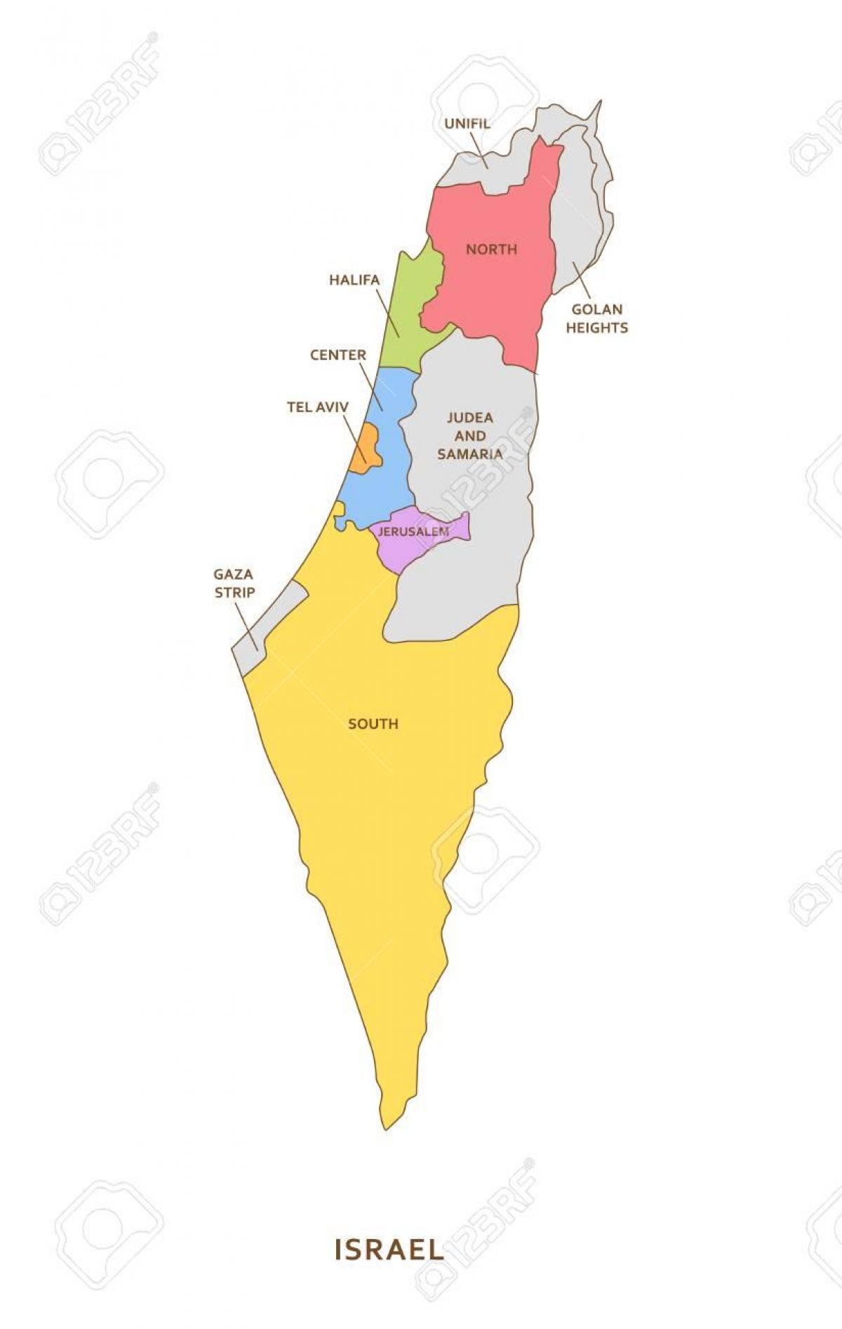 イスラエル 区域の地図