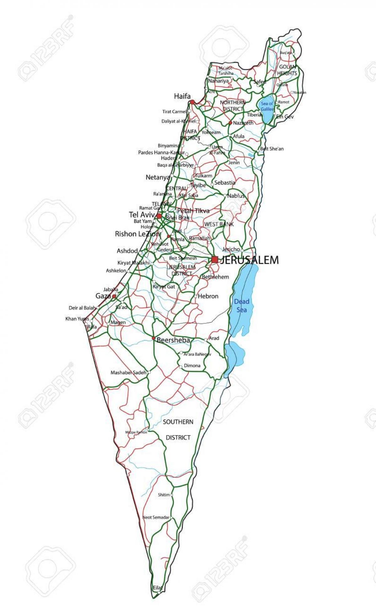 イスラエルの高速道路地図