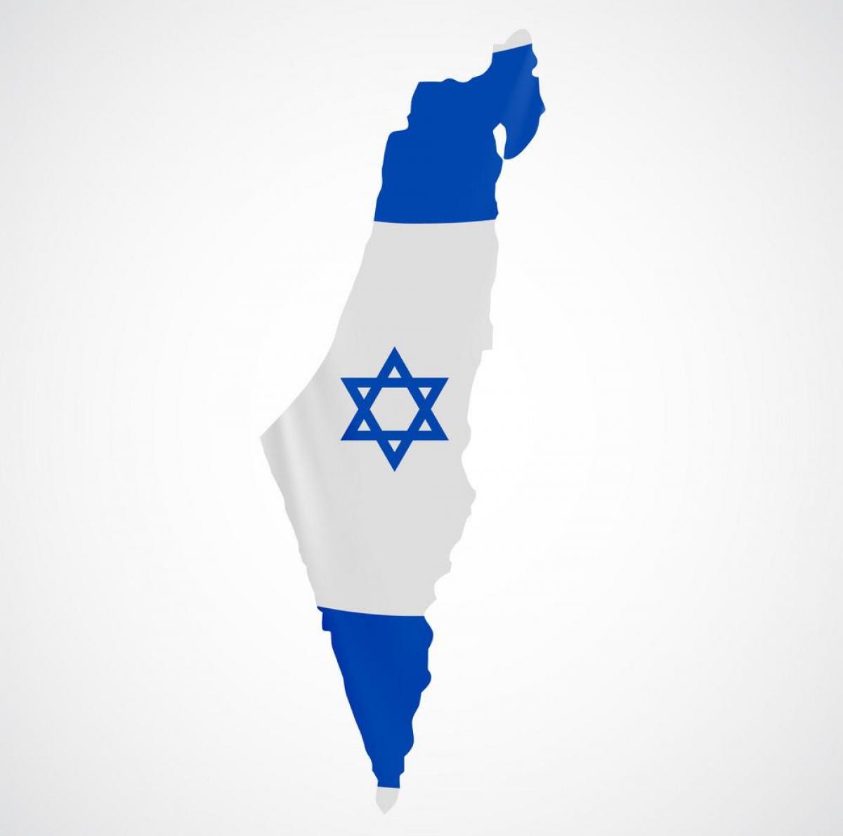 イスラエル国旗の地図