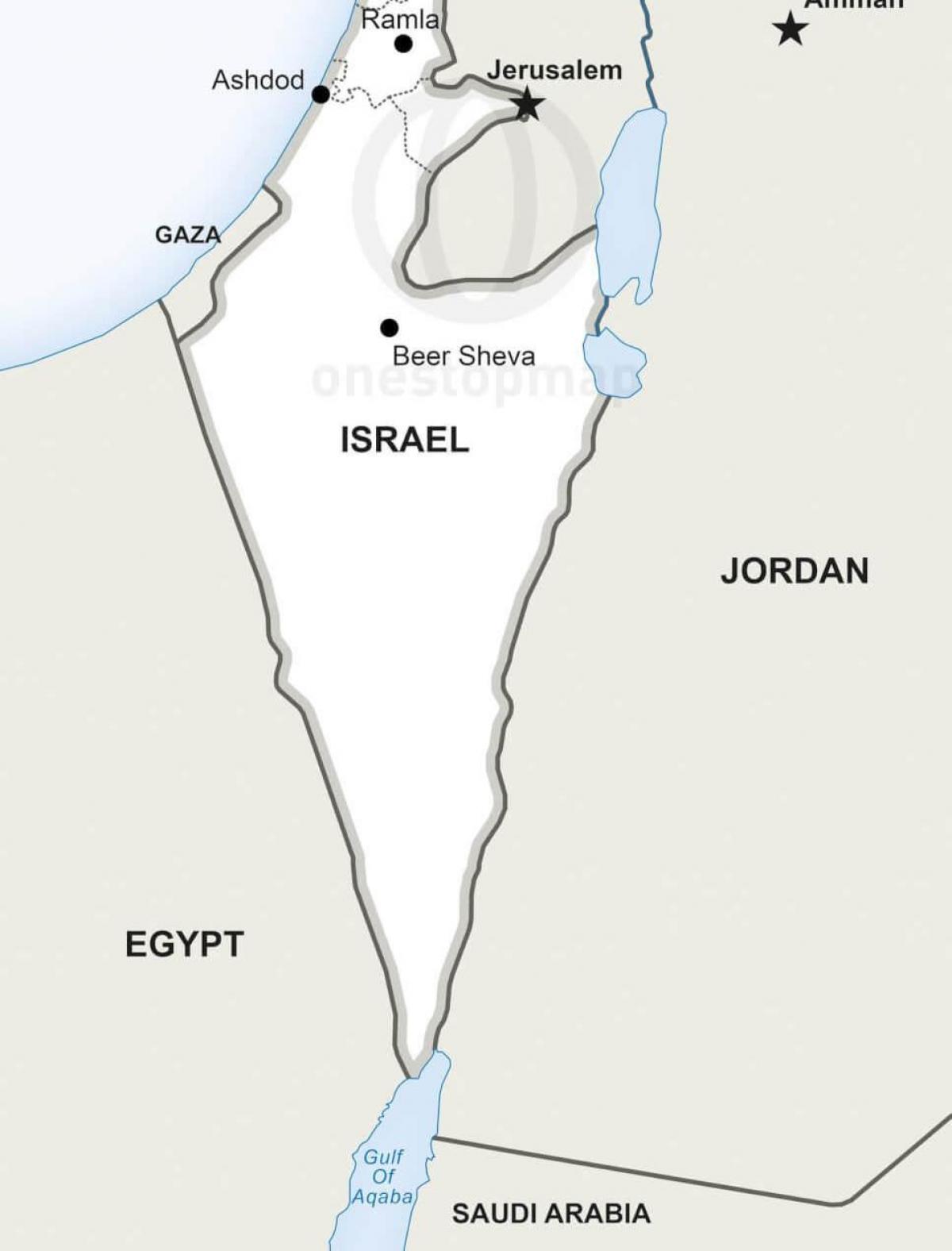 イスラエルの南側の地図